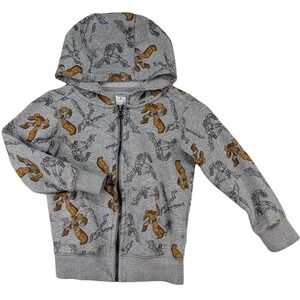 Carter's Kid Sz 6 Full Zip Hoodie Transformers AOP Gray Robotcore Geek Chic Nerd